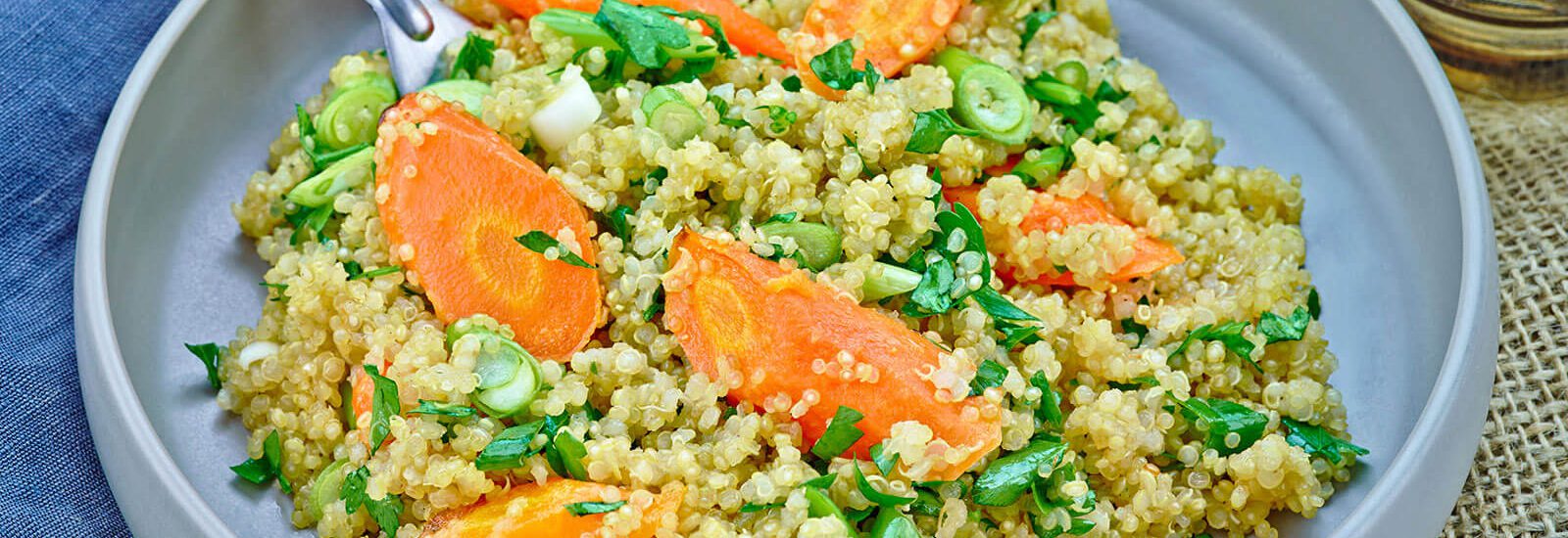 Quinoa and roasted carrot salad
