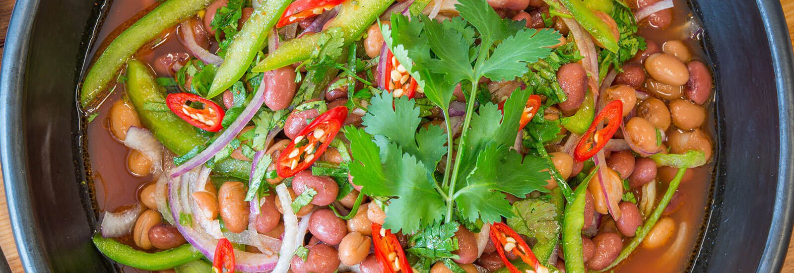 Mexican mixed bean salad