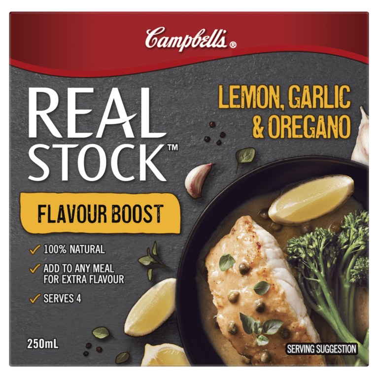 Image of Campbell's Flavour Boost Real Stock Lemon, Garlic & Oregano
