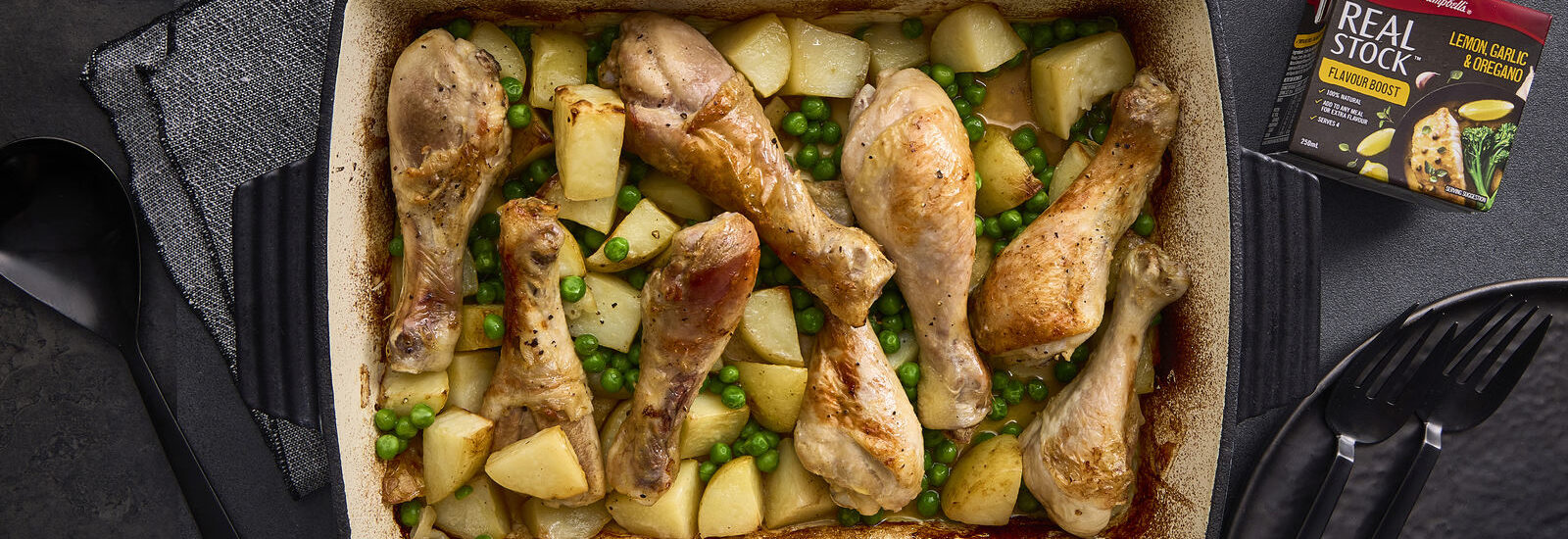Image of Campbells Flavour Boost Chicken, Pea and Potato dish